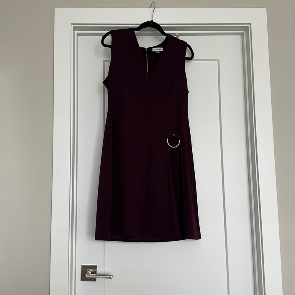 Calvin Klein Sleeveless flared knee length dress